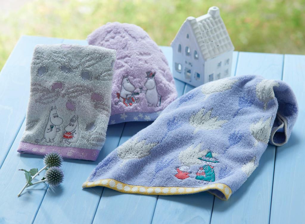 Marushin Towel Gift Greetings Moving MOOMIN Moomin Bloom Party 2 Hand Face Bath Towel Day Birthday Present 1485009600 MM-9850 Towels/1 Towel/1