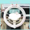 Cute Cartoon Rabbit Steering Wheel Cover Soft And Warm Non-slip Universal Fit
