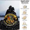 1pc Hogwarts Crest Blanket Lightweight Flannel Throw For Sofa, Bed, Travel, Camping, Livingroom, Office, Couch, Chair, And Bed