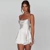Summer Sexy Slip Dress With Spliced Polyester And Spandex For Night Out