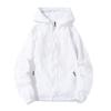 Men Summer Sun Coat Hooded Long Sleeve Zipper Placket Anti UV Jacket with Pockets Solid Color Outdoor Ice Silk Outwea