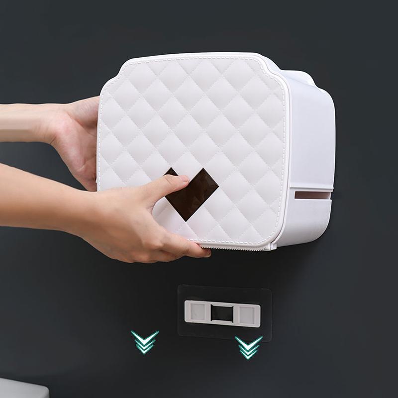 Toilet Paper Holder Portable Tissue Box Home Storage Box Plastic Waterproof Paper Dispenser for Toilet Bathroom Accessorie