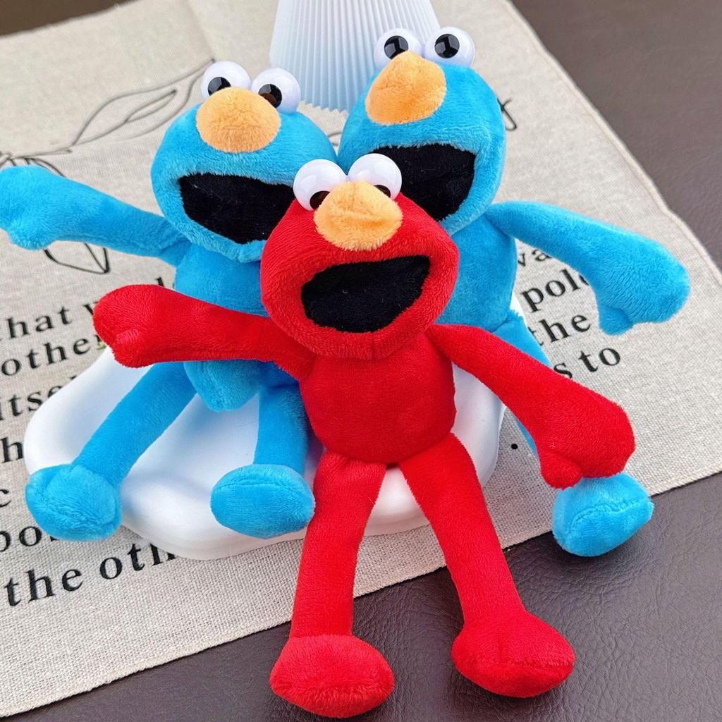 Korean Celebrity Sesame Street Frog Plush Doll Keychain and Backpack Pendant