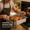 Roasting Pan with Rack Versatile Rectangular Roaster Premium for Kitchen, Bakers