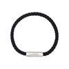 Hermes Bracelets Puzzle H Plaqué Palladium Cuir de Veau Unisexe Noir H077324FP