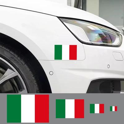 3pcs Italian Flag Stickers Auto Motorcycle PVC Stickers Waterproof Creative Car Styling Exterior Decoration Decals Accessories
