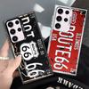 Retro Vintage License Plate Soft Phone Case for Samsung Galaxy S24 S25 FE S26 Edge S23 Ultra S22 Plus S21 + Shockproof Cover Bac