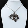 Evil Eye Rose Quartz Pendant Copper Wire Wrapped Pendant Handmade Gemstone Pendant Rose Quartz Jewelry Gift For Women Antique Copper Jewelry