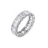 ORSA JEWELS Brilliant 925 Sterling Silver D Color Full Moissanite Diamand Ring Jewelry for Women Luxury Wedding Band Ring MOR24