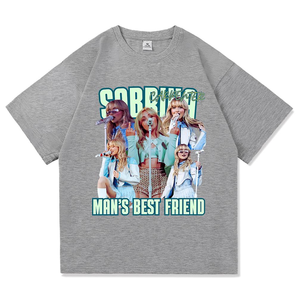 Sabrina Carpenter Man's Best Friend TShirt 2025 Album Men Women Clothing Harajuku Manchild High Quality Tops Cotton TShirts