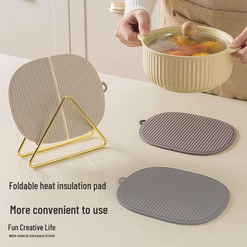 Silicone Heat-Resistant Foldable Pot Mat & Anti-Scald Coaster