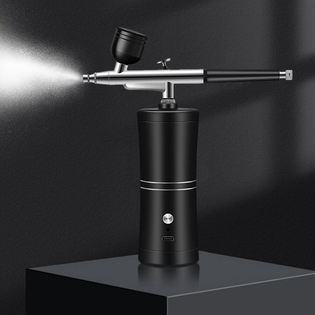 Portable Rechargeable Airbrush for Nail Art, Model Coloring, Spray Paint, and Hydration - Mini Spray Gun.