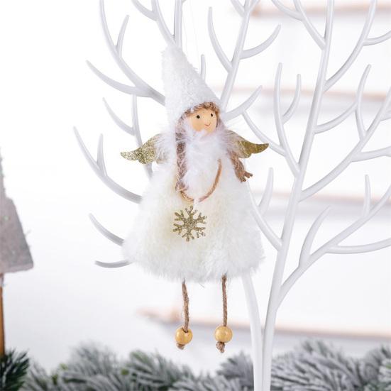 Christmas Tree Pendant Angel Doll Decorative Ornament Festive Home Decor Divine Charm Christmas Tree Hanging Element