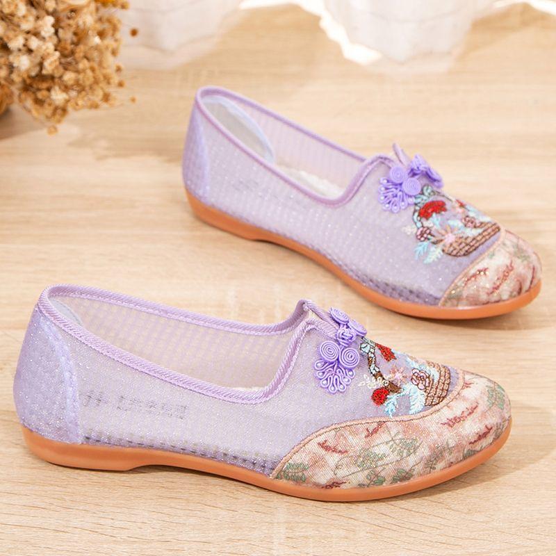 Soft Sole Casual Loafers for Women Summer Fashion Knitted Non Slip Breathable Mesh Walking Shoes Woman Slip-on Platform Shoes