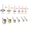 50pcs 3-8mm Stainless Steel Ear Studs Base for Pearl Earrings Earring Base for Jewelry Making DIY Gold Color Accessories