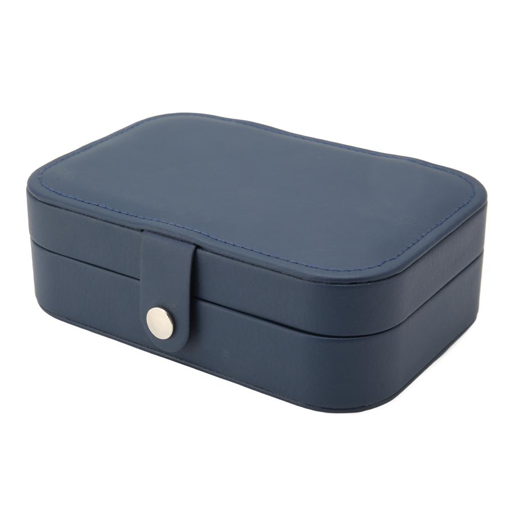 Portable Jewelry Box PU Leather Large Capacity 2 Layers Travel Jewelry Organizer Case for Ring Earring Necklace Bracelet