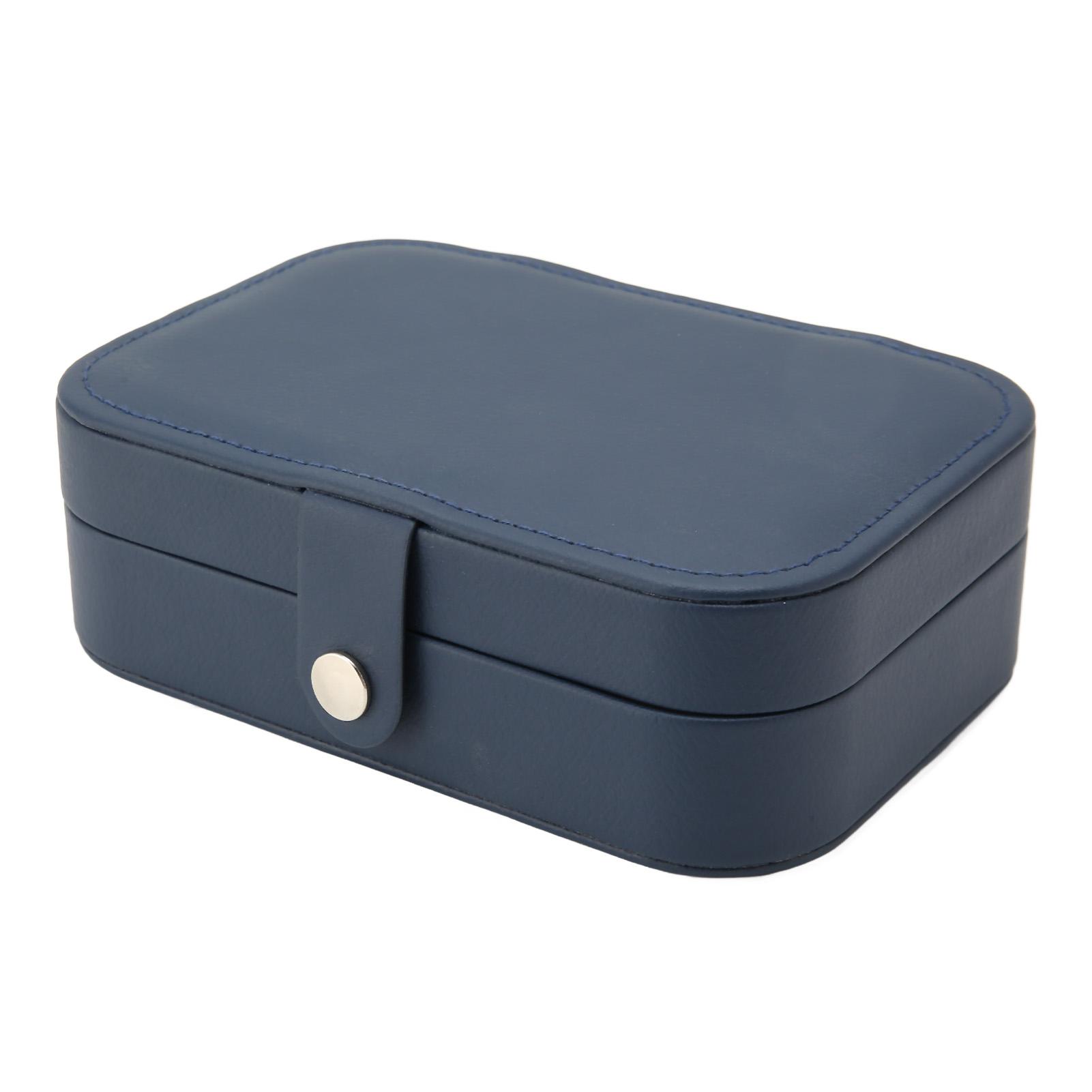 

Portable Jewelry Box PU Leather Large Capacity 2 Layers Travel Jewelry Organizer Case for Ring Earring Necklace Bracelet
