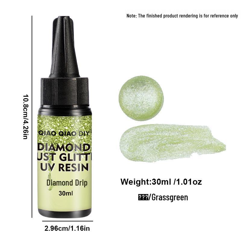 24-barevná 30ml diamantová třpytivá UV pryskyřice pro DIY šperky a doplňky