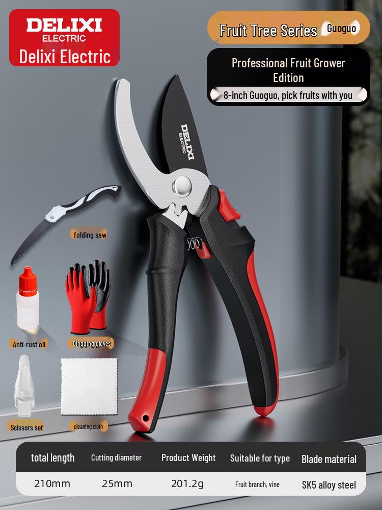 Delixi Electric Pruning Shears for Gardening, Branch Cutting, and Fruit Tree Pruning