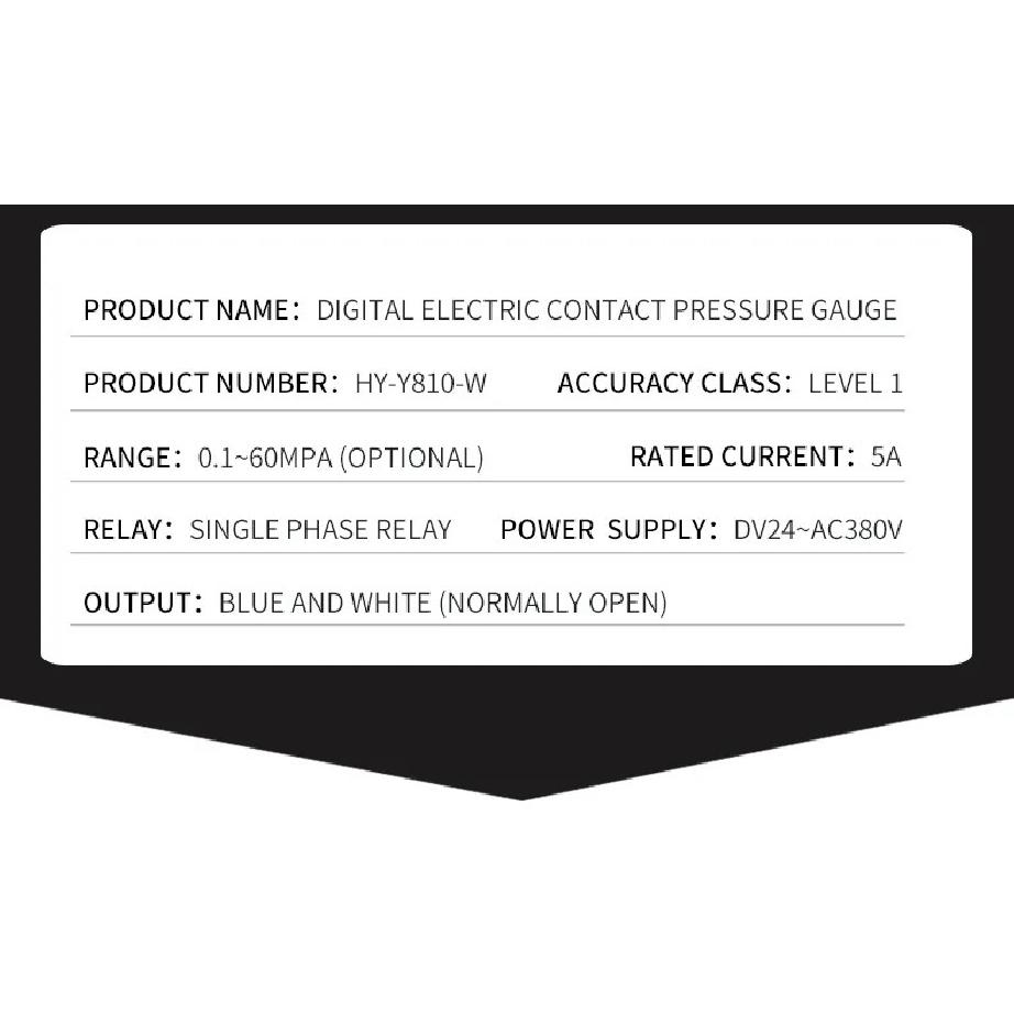 Digital Pressure Switch  Vacuum Digital Electric Contact Water Pump Pipeline Fire Negative Differential Pressure Gauge