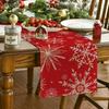 Artoid Mode Red Snowflake Table Runner 40×180cm Christmas