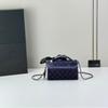 25C Nový LP Make-up Box Taška Sametová Rukojeť Hedvábný Řetízek Crossbody Půlměsíc
