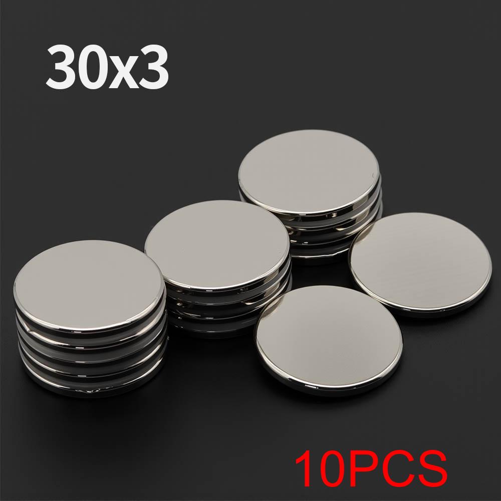 30x3mm Powerful Neodymium Magnet N35 NdfeB Permanent Magnetic imanes Round Super Strong Fridge Magnets DIY