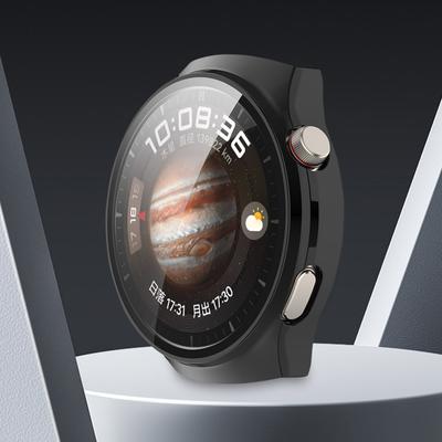 PC Watch Case Shell Cover with Tempered Glass Watch Screen Protector Anti-Fall Anti-Scratch for Huawei Watch 4 Pro Smart Watch