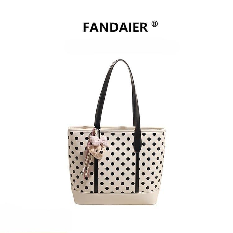 Korean fresh open student shoulder tote bag белый