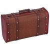 Antique Suitcase Portable Wooden Storage Chest Collection Ornaments Photography Props