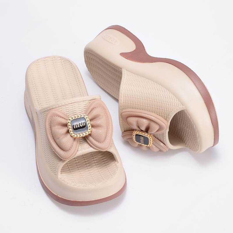 

Fashion Smile Women s Sandals Bow Platform Sandals Fashion EVA Shoes Women Classic Slippers Antiskid Round-toed Sandals For Women 35-36 хаки