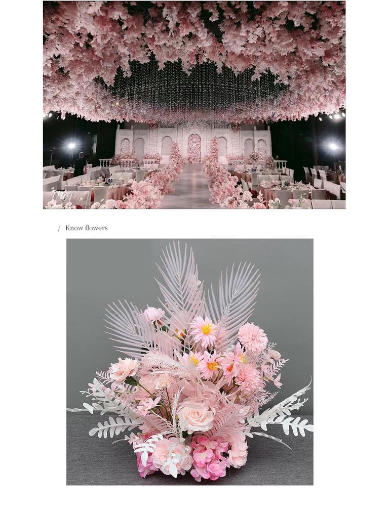 2025 Wedding Floral Decoration: Engagement Banquet Scene, Road/Stage Floral Rows, Arch Flowers, Artificial Background Simulation, Floral Art.
