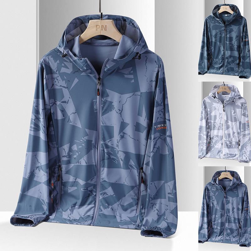 Men's 2025 Ice Silk Sun Protection Camouflage Fishing Jacket - Lightweight, UV Resistant for Summer Outdoor Wear