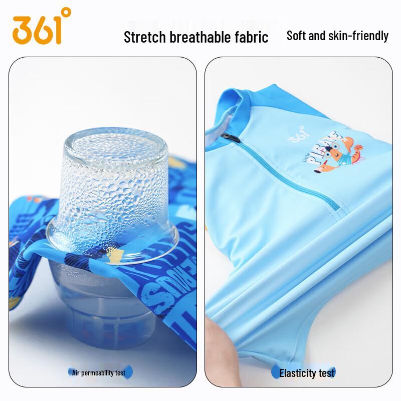 361° Boys' Long Sleeve Two-Piece Rash Guard Swimsuit