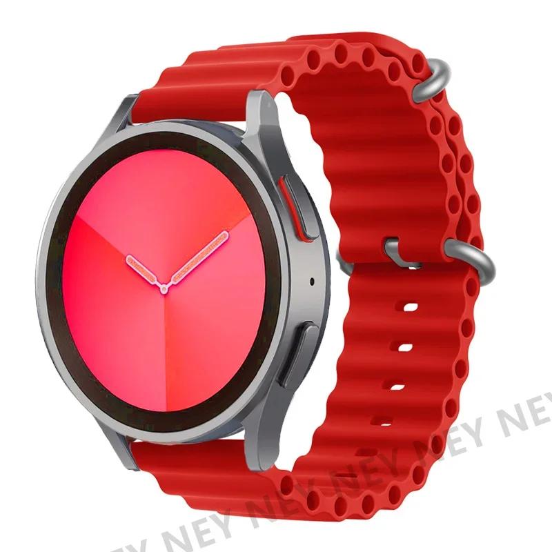 Ocean Silicone bands For Samsung Galaxy Watch 7/6-4 classic/5-Pro/active 2 22mm 20MM bracelet Amazfit Huawei GT 4-3 watch strap