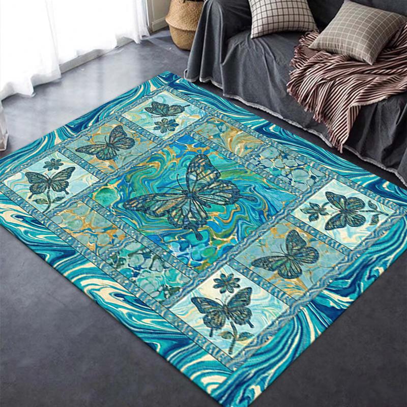 2025 New Butterfly Decoration Carpet Rug for Living Room Bedroom Home Sofa Decoration,Kids play Non-slip Floor Mat27