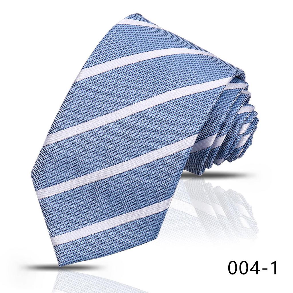 Hochwertige Herren-Seidenkrawatte, 8 cm breit, für Business und Hochzeitsanzug, mit diagonalen Streifen und Karomuster