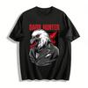 Mroczny Myśliwy Garnitur Orzeł Fajny Graficzny Codzienny T-shirt z Krótkim Rękawem Czysta Bawełna T-shirt