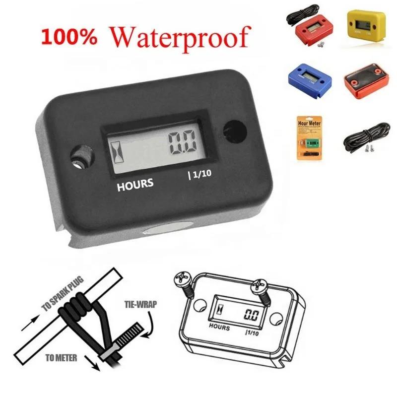 Tachimetro per Motocicletta Resistente e Impermeabile, Motoscafo, ATV, Timer Sensore LCD, Tachimetro, Alta Temperatura