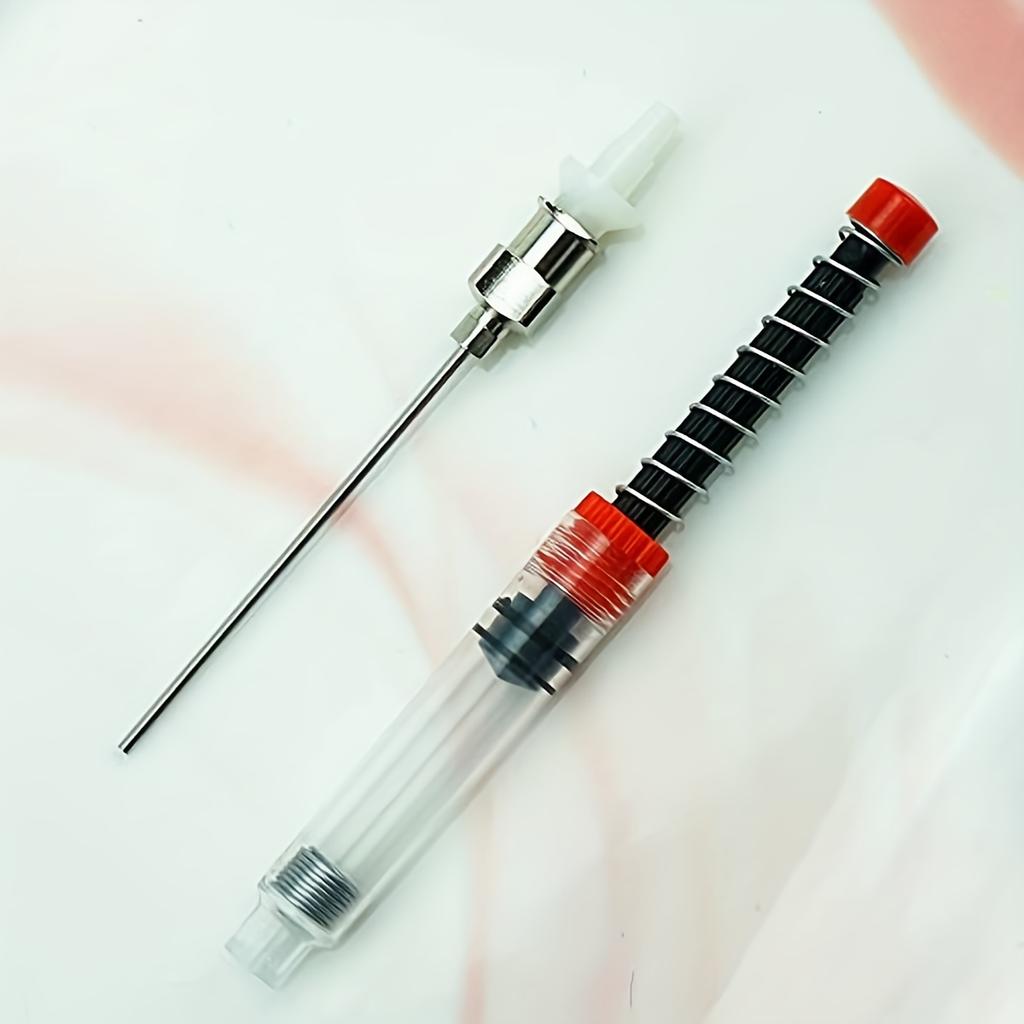 5 pezzi Siringa di Inchiostro per Penna Stilografica, Convertitore a Molla con Punta ad Ago Smussata Rimovibile