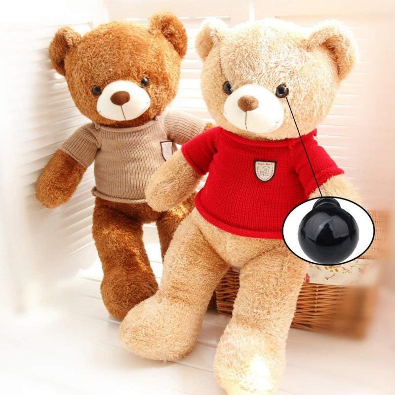 Newest 200PCS 6-12mm Eyeball Doll Accessories Black Plush Safety Eyes Amigurumi For Toys 6mm 8mm 12mm DIY Funny Toy Eyes Animal