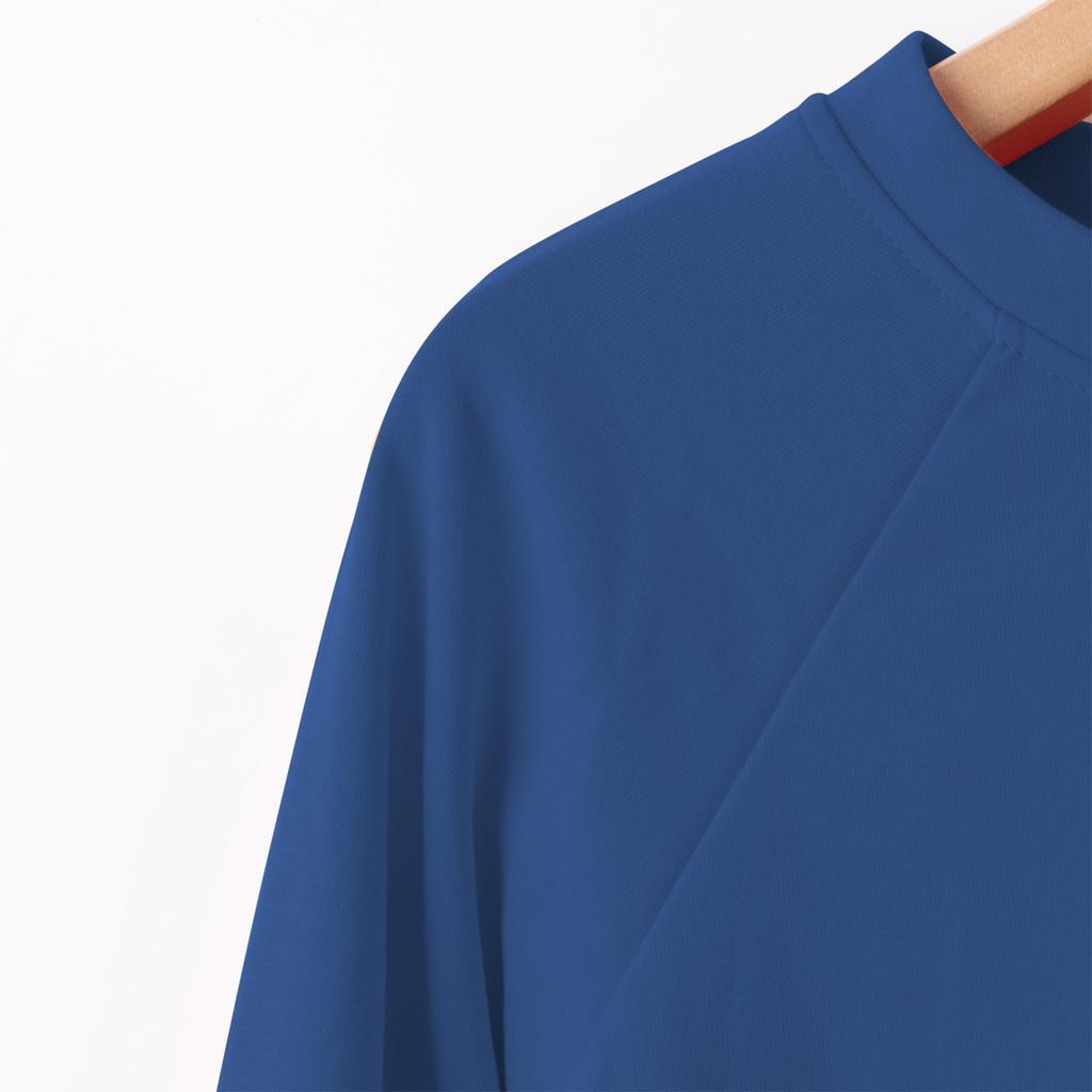 Women's Fashionable Solid Color Round Neck Long Sleeved Sports Casual Pullover Sweatshirt Top