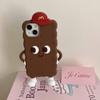 For iPhone 15 Silicone Case Cute Design Shockproof Phone Back Cover