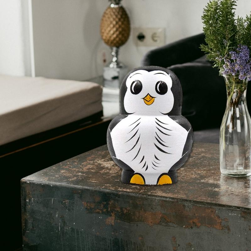 Matryoshka Russian Nesting Doll Set of 10 Handcrafted Wood Figurines Decors Penguins Craft for Display Dolls