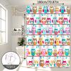 Childlike Owl Shower Curtain Bathroom Partition Curtain Cute And High-End For The Bathroom