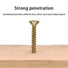 100 Self Tapping Screws In Golden Yellow Color, Easy To Install, Suitable for Outdoor Wood, Fence Yard Decoration