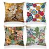 18x18 Watercolor Floral & Butterfly Pillow Cover for Spring/Summer Farmhouse Decor