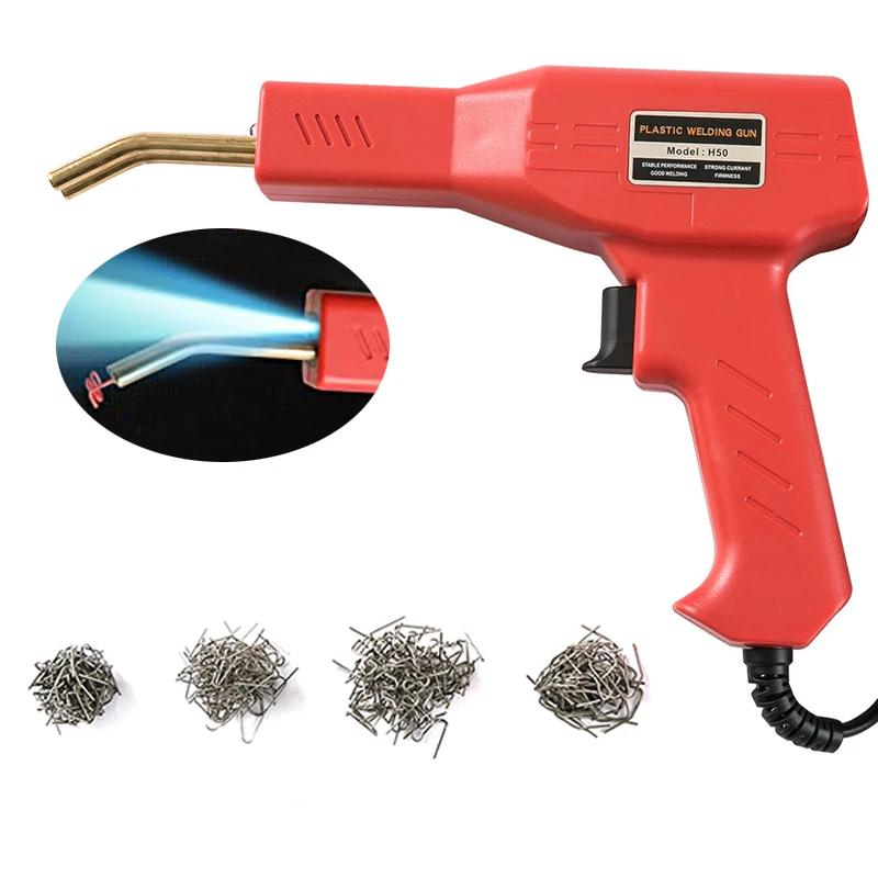 Plastic Welder Welding Machine Car Bumper Soldering Gun Set 4 Types Staples for Bumper/Kayak/Plastic Product Repairs