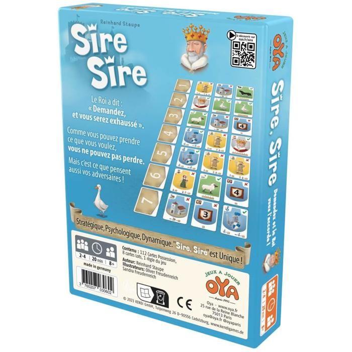 Jeu de société - OYA - Sire, Sire - 112 cartes - 8 cartes Lots - 2 à 4 joueurs