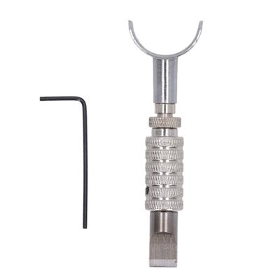 Leder Drehmesser Flexibler Griff Stark Langlebiges Metall Abnehmbares Lederhandwerk Schnitzmesser für Lederhandwerk DIY